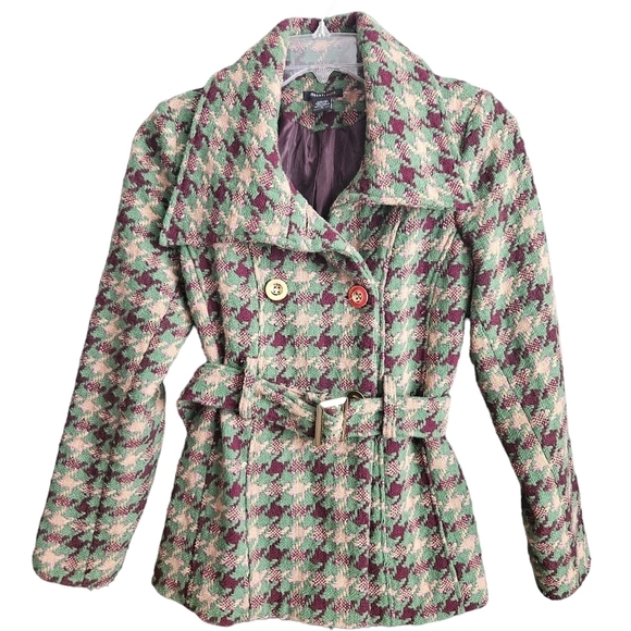 Robert Louis VTG Double Breasted Belted Wool Blend Coat Sz Med - Picture 1 of 11